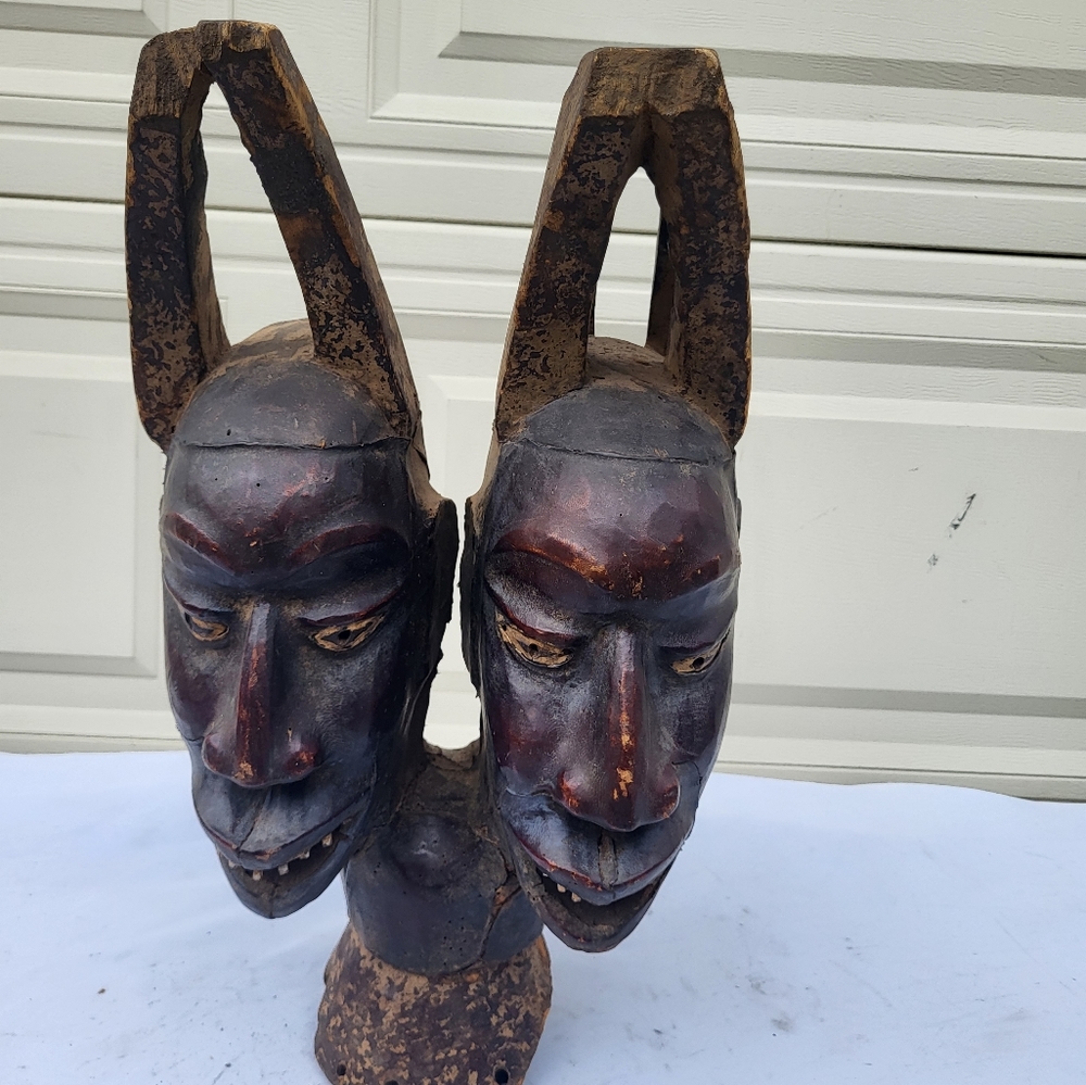 Double Headed African Statue